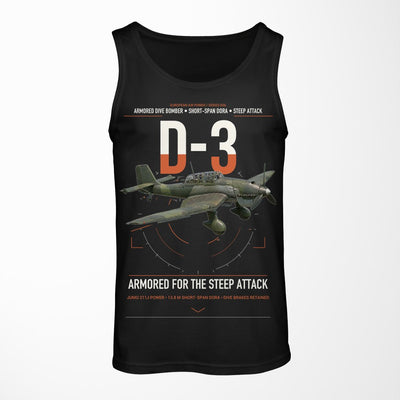 Junkers Ju 87D-3 design on black tank top