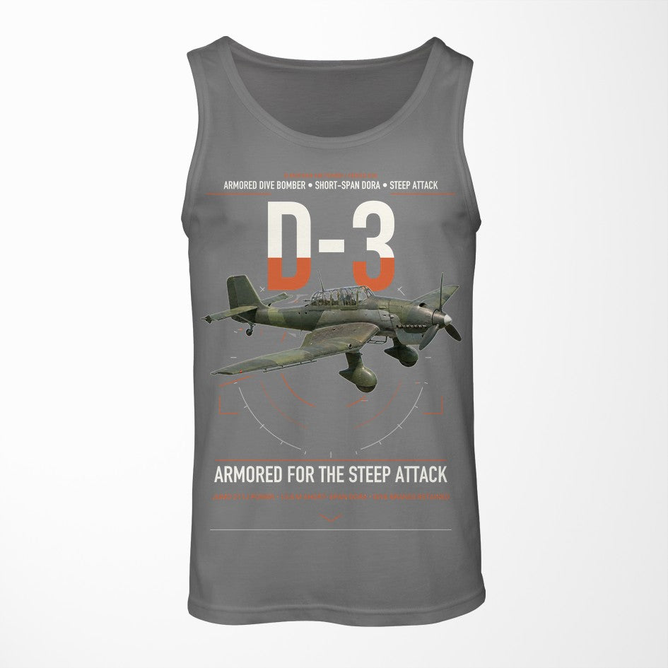 Junkers Ju 87D-3 design on gray tank top