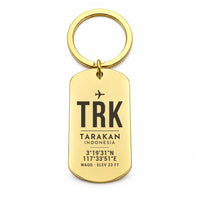 Thumbnail for Juwata International Airport TRK - Key Chain - Original Design - Gold
