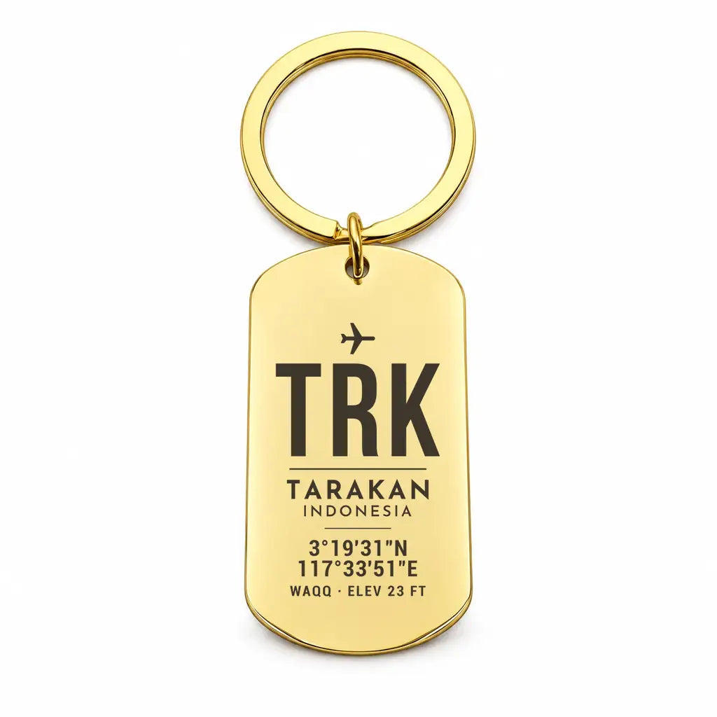 Juwata International Airport TRK - Key Chain - Original Design - Gold