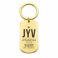 Thumbnail for Jyväskylä Airport JYV - Key Chain - Original Design - Gold