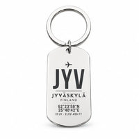 Thumbnail for Jyväskylä Airport JYV - Key Chain - Original Design - Silver