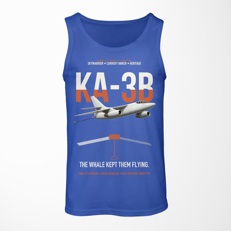 KA-3B Skywarrior design on blue tank top