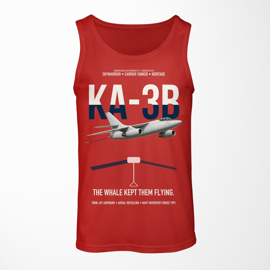 KA-3B Skywarrior design on red tank top