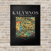 Thumbnail for KALYMNOS - Poster - Canvas Framed - Black