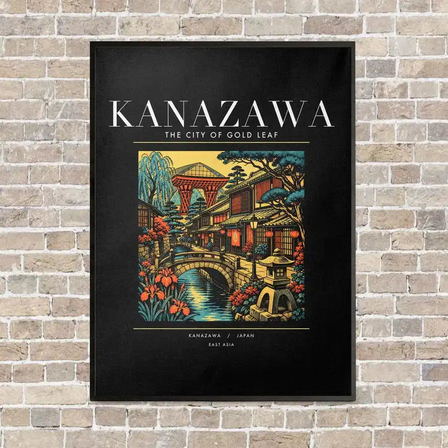 KANAZAWA - Poster - Canvas Framed - Black