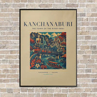 Thumbnail for KANCHANABURI - Poster - Canvas Framed - Beige