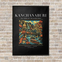 Thumbnail for KANCHANABURI - Poster - Canvas Framed - Black