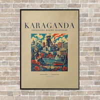 Thumbnail for KARAGANDA - Poster - Canvas Framed - Beige