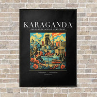 Thumbnail for KARAGANDA - Poster - Canvas Framed - Black