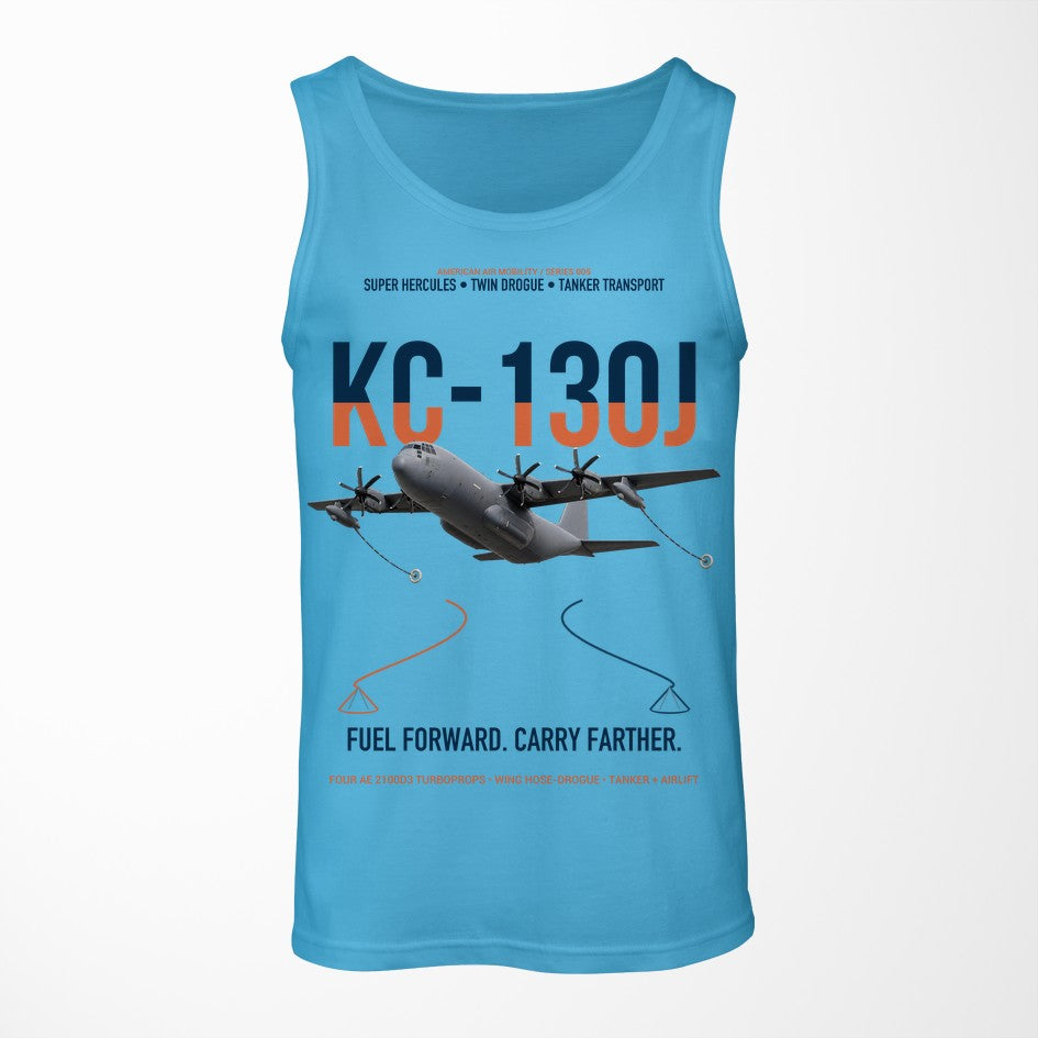 KC-130J SUPER HERCULES design on sky blue tank top