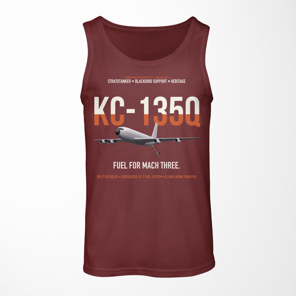 KC-135Q Blackbird Tanker design on dark red tank top