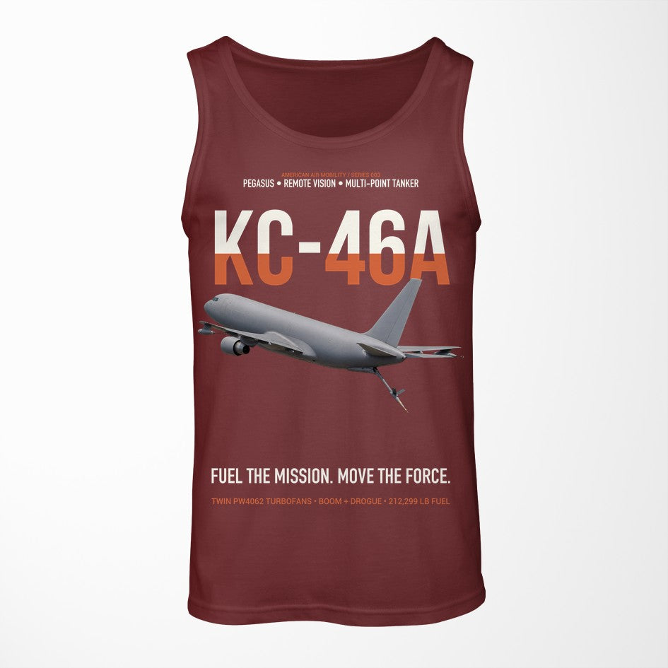 KC-46A PEGASUS design on dark red tank top
