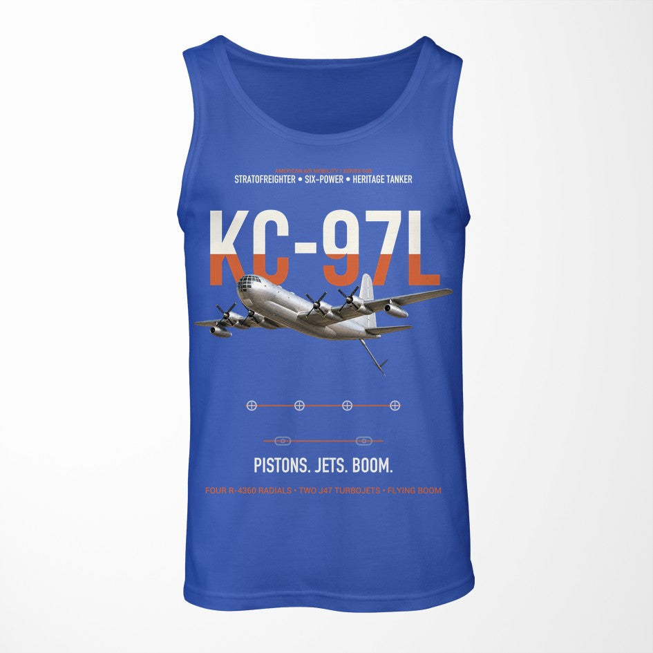KC-97L STRATOFREIGHTER design on blue tank top
