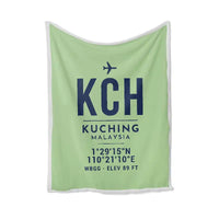 Thumbnail for Kuching International Airport (KCH) Bedding Sets & Blankets - Blanket - ID Tag - Light Green