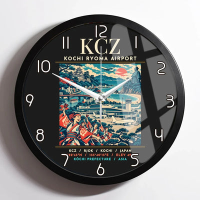 KCZ - Poster - Wall Clock Framed - Black