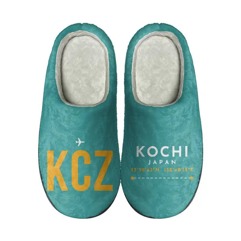 Kochi Ryoma Airport (KCZ) Slippers & Flip Flops - Slippers - Cotton - Code - Different - Turquoise