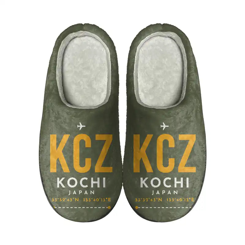 Kochi Ryoma Airport (KCZ) Slippers & Flip Flops - Slippers - Cotton - Code - Same - Green Army