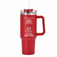 Thumbnail for Wolter Monginsidi Airport (KDI) Stainless Steel Mugs - Customizable Boarding Pass - 40oz Car Mug - Red