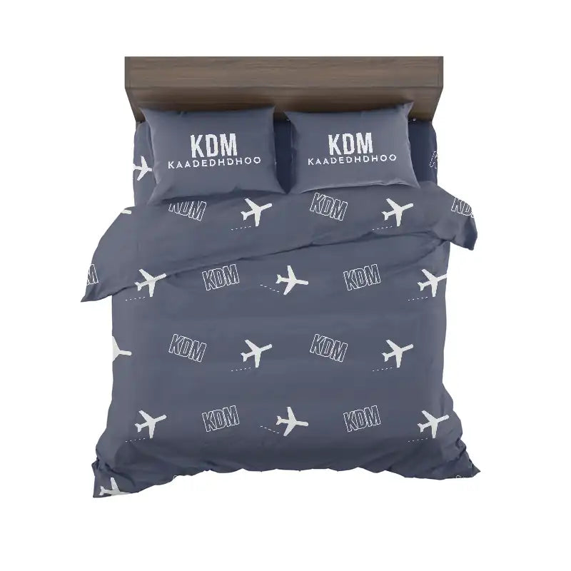 Kaadedhdhoo Airport (KDM) Bedding Sets & Blankets - Bedding Set - Pattern - Navy Blue