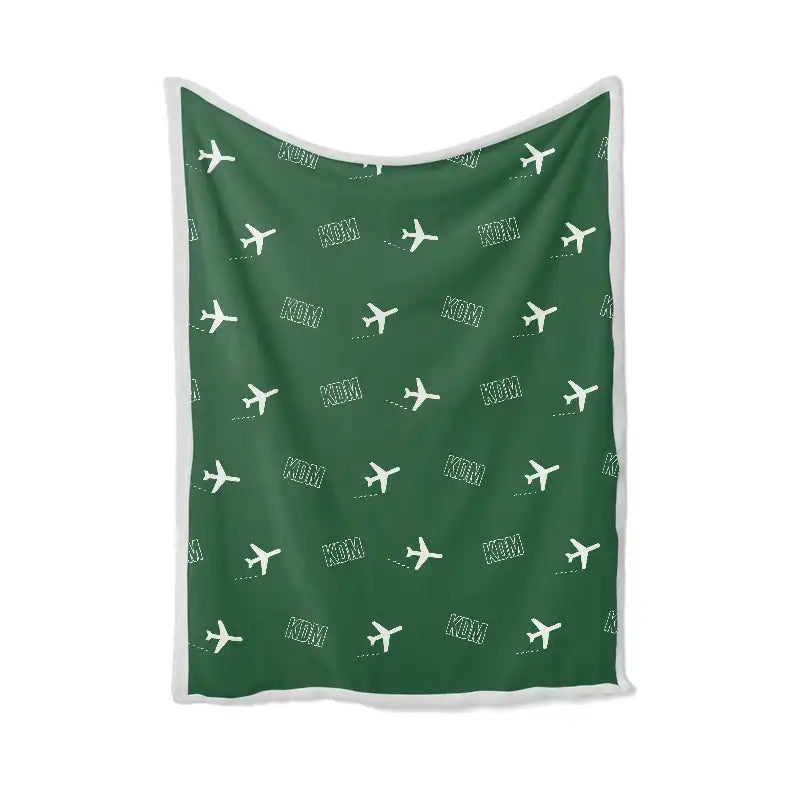 Kaadedhdhoo Airport (KDM) Bedding Sets & Blankets - Blanket - Pattern - Green