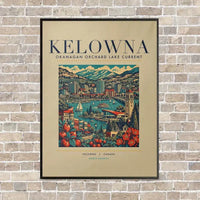 Thumbnail for KELOWNA - Poster - Canvas Framed - Beige