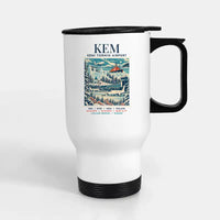 Thumbnail for Kemi-Tornio Airport (KEM) Travel Mugs - Poster - Stainless Steel with Holder - White