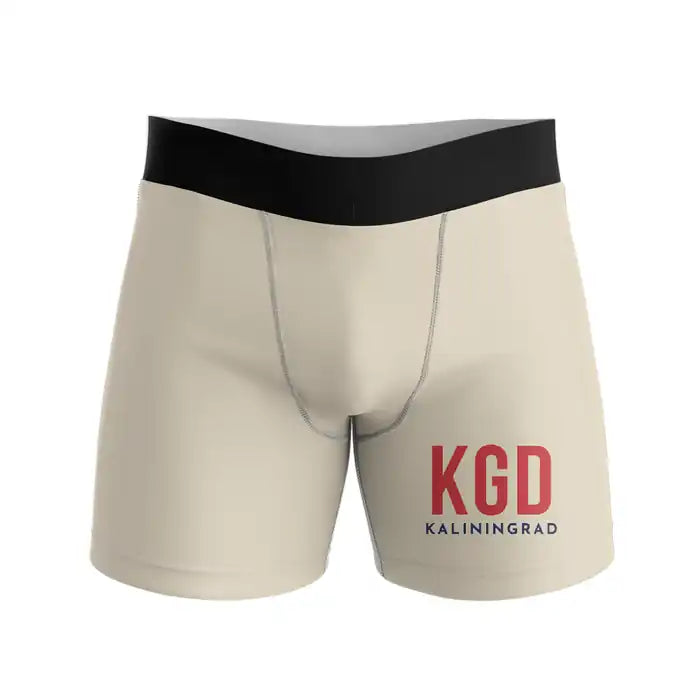 Kaliningrad Khrabrovo Airport (KGD) Men Boxers - Code - Beige