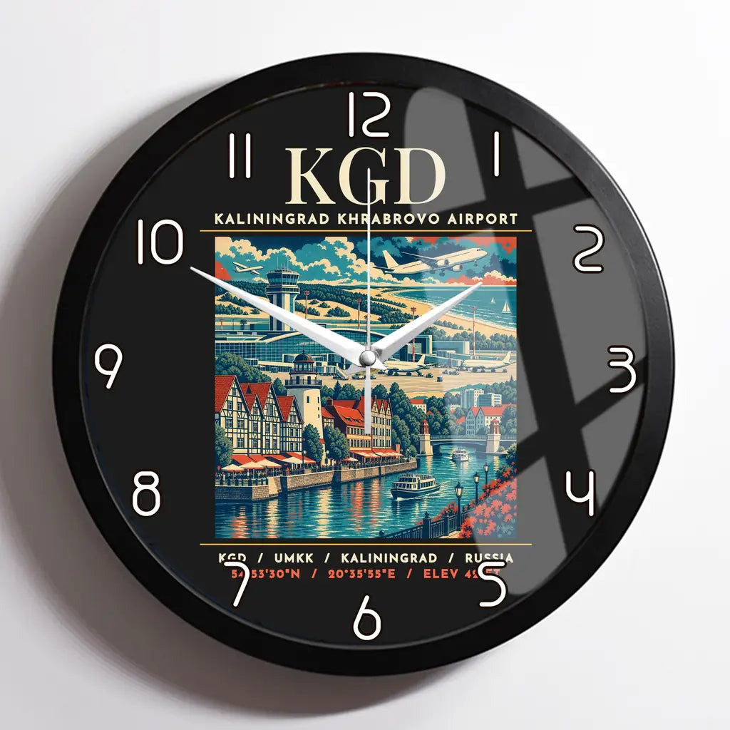 KGD - Poster - Wall Clock Framed - Black