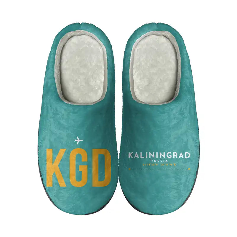 Kaliningrad Khrabrovo Airport (KGD) Slippers & Flip Flops - Slippers - Cotton - Code - Different - Turquoise