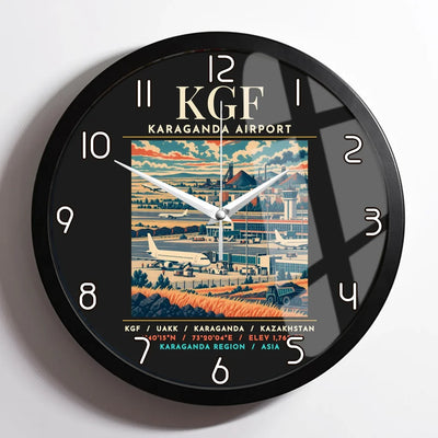 KGF - Poster - Wall Clock Framed - Black