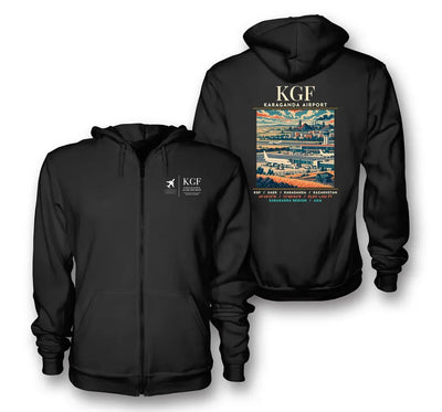 KGF - Poster - Zipped Hoodie - Black