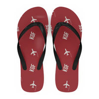 Thumbnail for Sary-Arka Airport (KGF) Slippers & Flip Flops - Slippers - Flip Flops - Pattern - Red