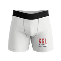 Thumbnail for Kigali International Airport (KGL) Men Boxers - Code + Name - White