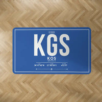 Thumbnail for Kos Island International Airport (KGS) Carpets - Carpet Rectangle - ID Tag - Blue V2