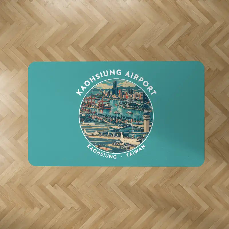 Kaohsiung International Airport (KHH) Carpets - Carpet Rectangle - Badge - Turquoise V2