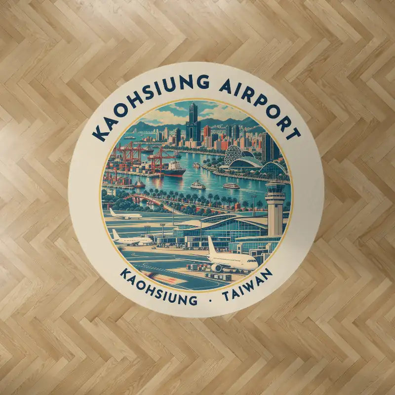 Kaohsiung International Airport (KHH) Carpets - Carpet Round - Badge - Beige V2