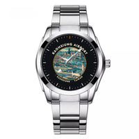 Thumbnail for Kaohsiung International Airport (KHH) Aviator Watches - Badge - Stainless Steel Band - For Men