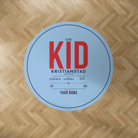 Thumbnail for Kristianstad Airport (KID) Carpets - Carpet Round - ID Tag + Name - Light Blue V2
