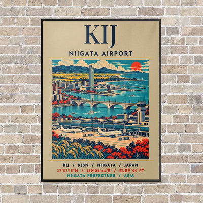 KIJ - Poster - Canvas Framed - Beige