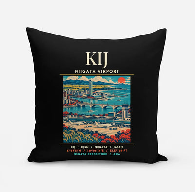 KIJ - Poster - Pillow - Black