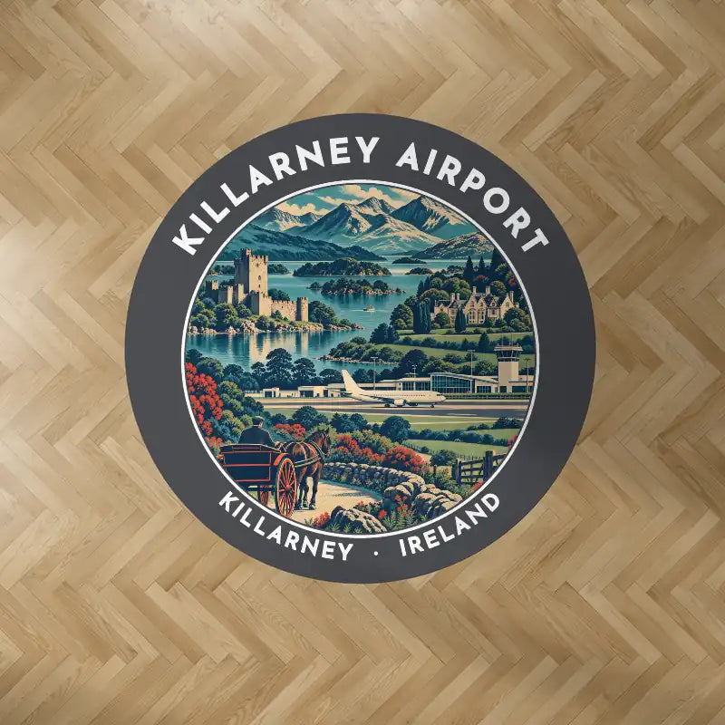 Kerry Airport (KIR) Carpets - Carpet Round - Badge - Dark Gray V2
