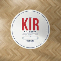 Thumbnail for Kerry Airport (KIR) Carpets - Carpet Round - ID Tag + Name - White V2