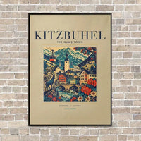 Thumbnail for KITZBUHEL - Poster - Canvas Framed - Beige