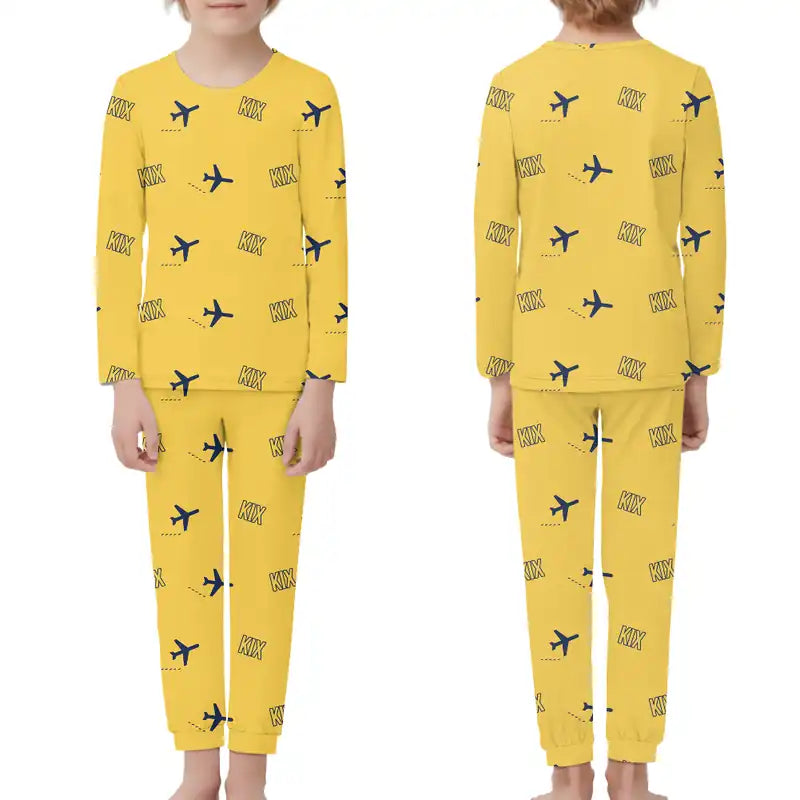 Osaka Kansai International Airport (KIX) Pajamas - Children Pajamas - Yellow