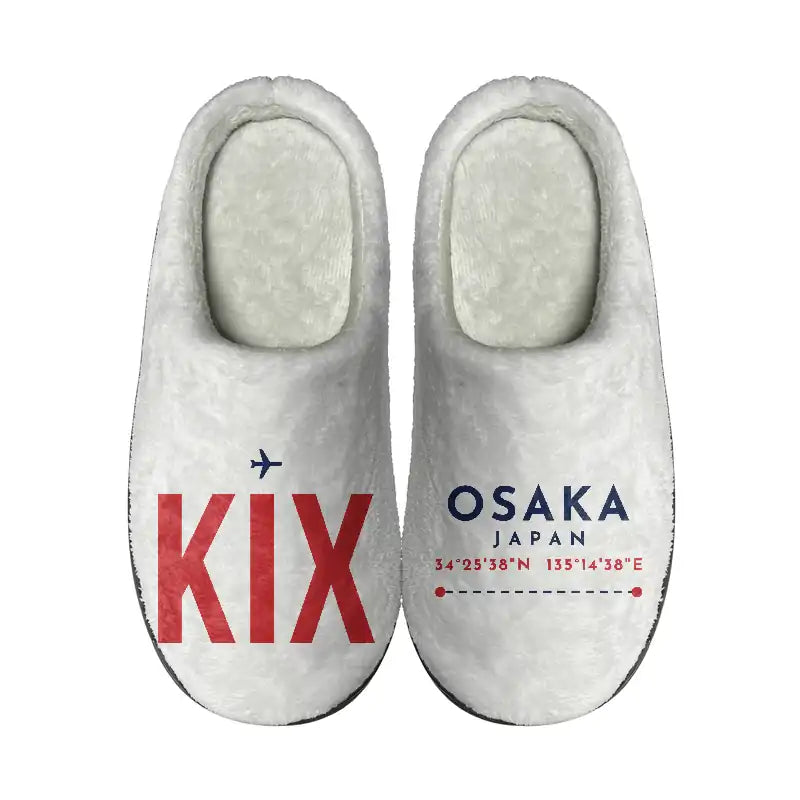 Osaka Kansai International Airport (KIX) Slippers & Flip Flops - Slippers - Cotton - Code - Different - White