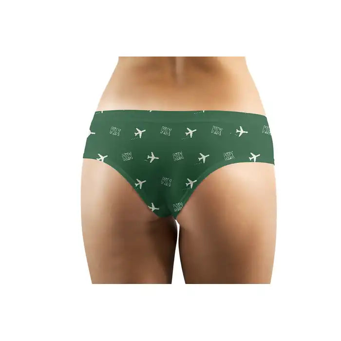 Osaka Kansai International Airport (KIX) Women Panties - Pattern - Green - Back