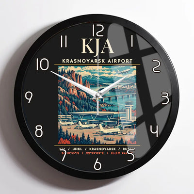 KJA - Poster - Wall Clock Framed - Black