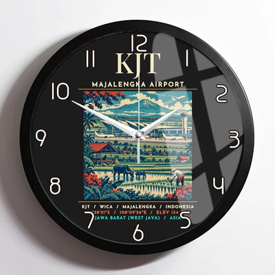 KJT - Poster - Wall Clock Framed - Black