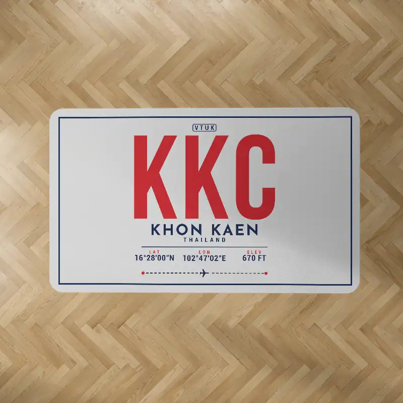 Khon Kaen Airport (KKC) Carpets - Carpet Rectangle - ID Tag - Light Gray V2